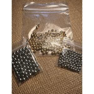 Silver Tone and Gold Tone Loose Beads Jewelry Making--Mixed Lot